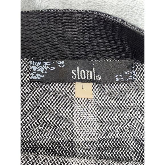 Sioni High Waist Pull On Skirt Size L Black Gray Stretch Office Career Preppy - Picture 4 of 10